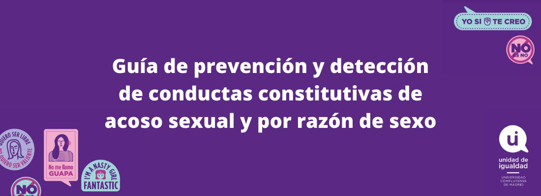 Nueva Guía de prevención y detección de conductas constitutivas de acoso sexual y por razón de sexo